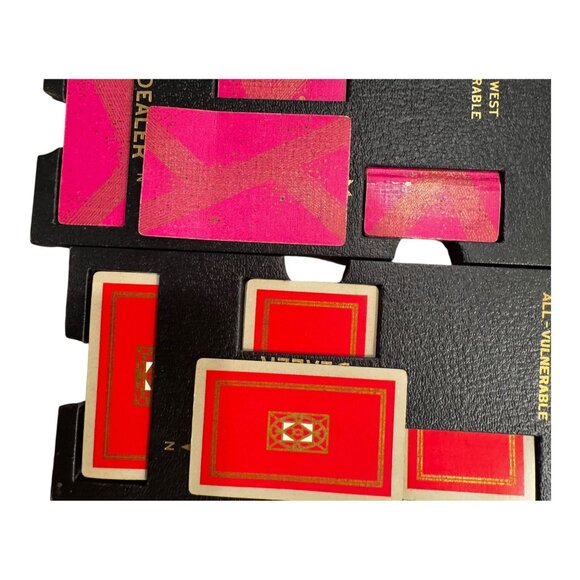 Vtg Duplicate Bridge Game Set w/Guide Bridge Headquarters NY 16 Trays w/Cards - Picture 9 of 16